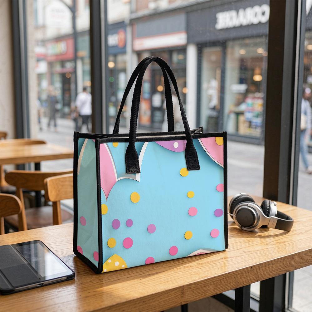  Cute Polka Dot Large Capacity Tote Bag Casual Daily Shopping Handbag