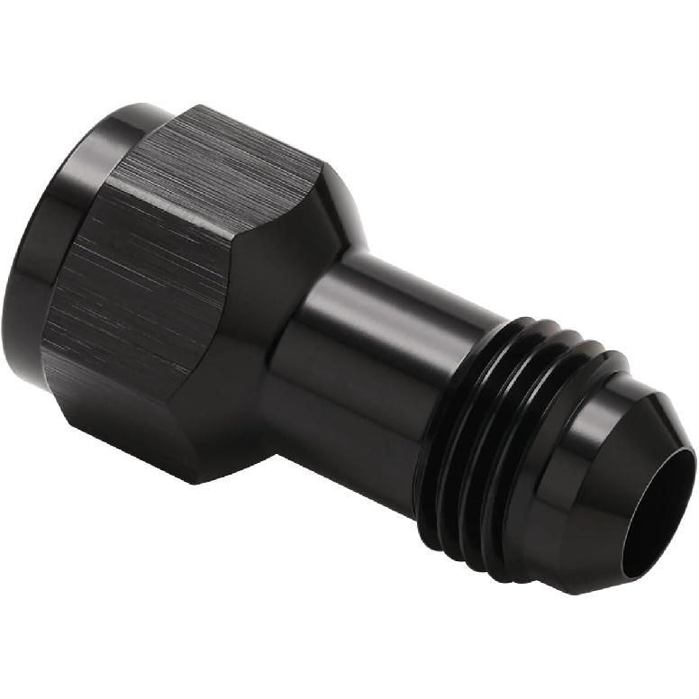 6AN Female Flare to AN6 Male Flare Extension Fitting Adapter Straight Aluminum Black