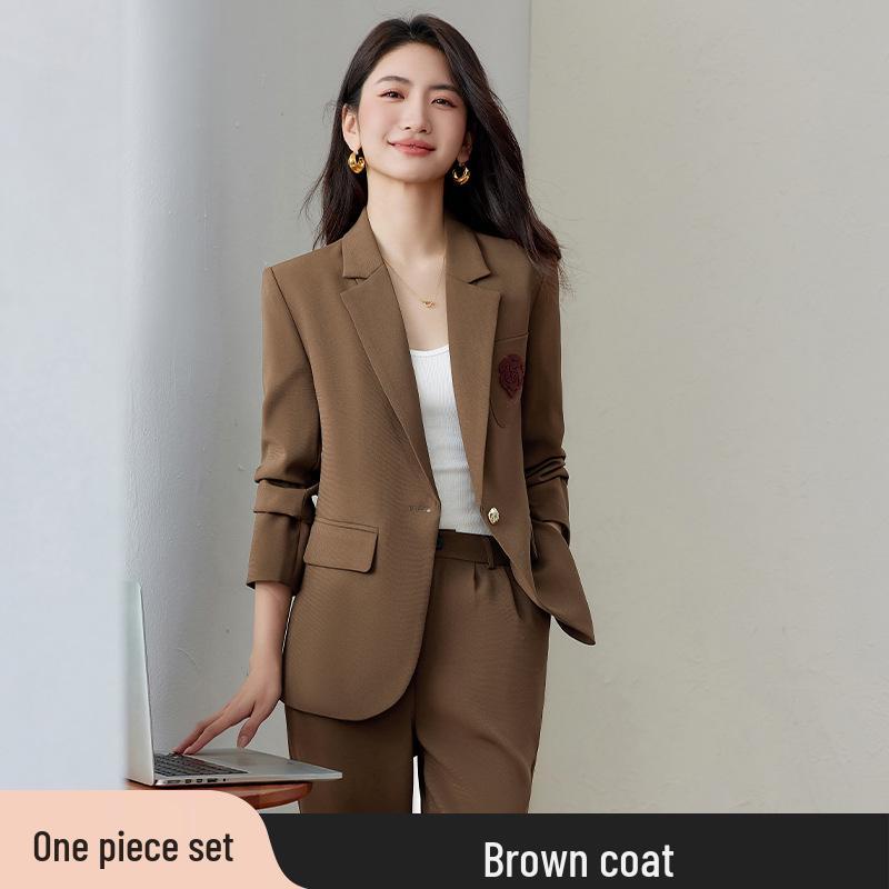 2026 Spring/Autumn Women s High-End Slim-Fit Two-Piece White Casual Suit XXXL