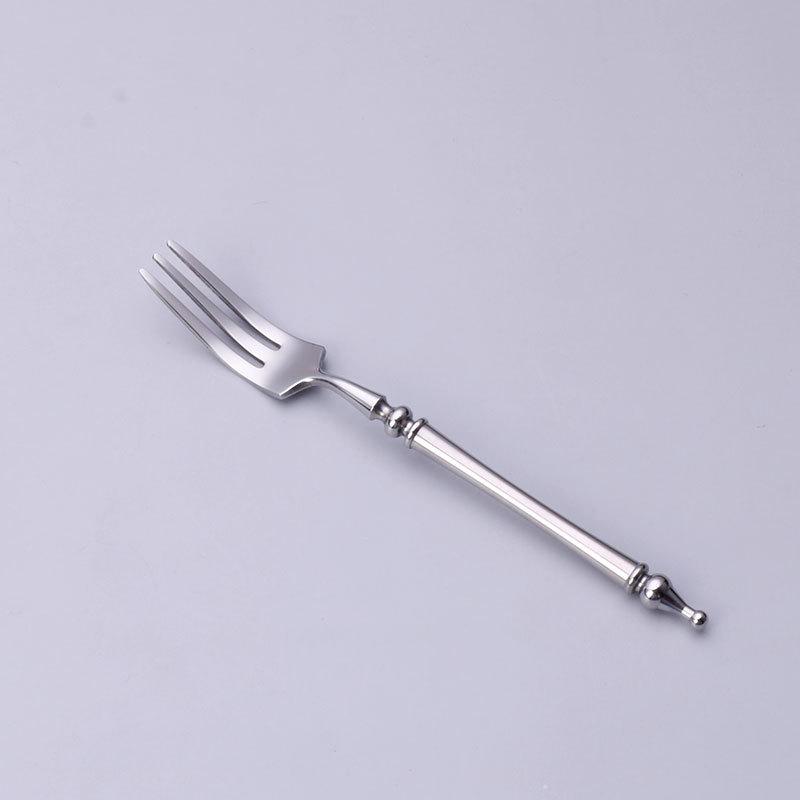 304 Stainless Steel Western Cutlery Set: Knife, Fork, Spoon, Coffee Spoon, Roman Column Design, European Style, 4-Piece