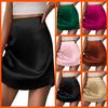 Women's Elastic Waist Satin Mini Skirt A-Line Casual Skirt Solid Color Spring Women's Skort