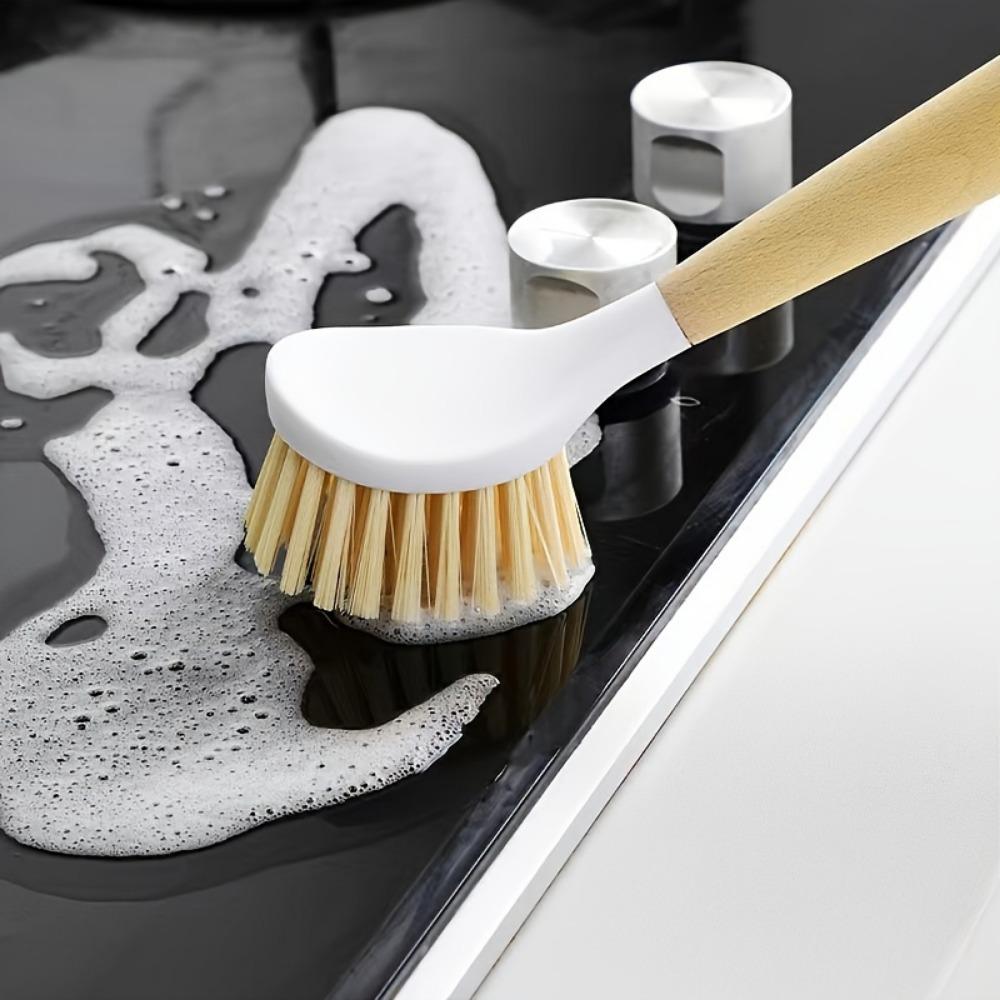1pc, Long Handle Multi-functional Kitchen Cleaning Brush, Durable Pot Washing Brush for Pans, Pots, and Dishes