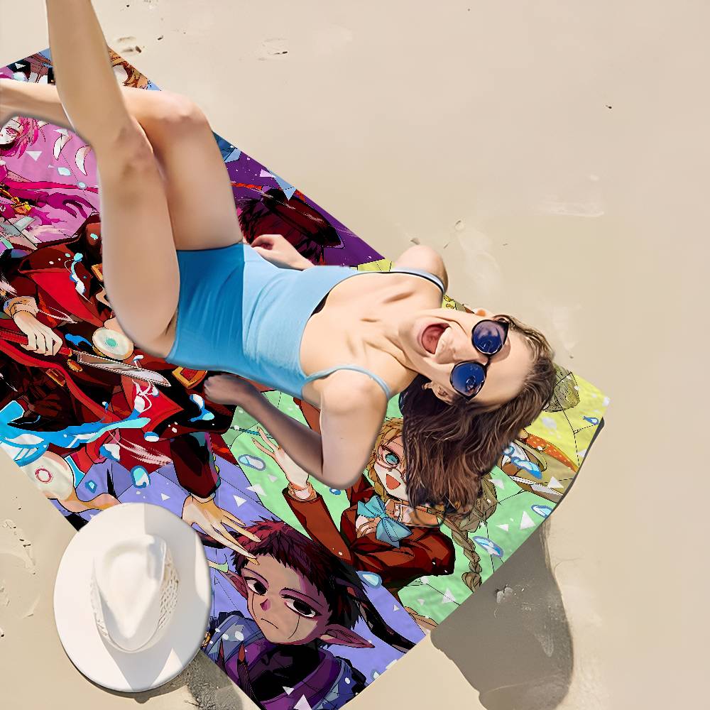 Anime Toilet-Bound Hanako Kun Microfiber Printed Beach Towel Mountain Climbing Yoga Beach Swimming Running Absorbent Soft Towel