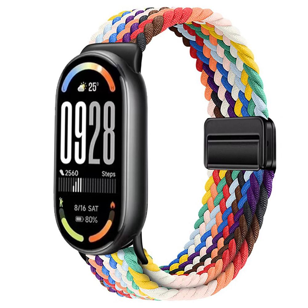 Nylon Loop Band for Xiaomi Mi Band 10 Strap Braided Bracelet Breathable Wristband for XiaoMi Band 8 9 10 NFC Magnetic clasp Belt