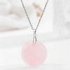 Round Slice Stone Pendent Necklace Natural Tiger Eye Lapis Lazuli Stone Chain Necklace Exquisite Jewelry Gift For Women