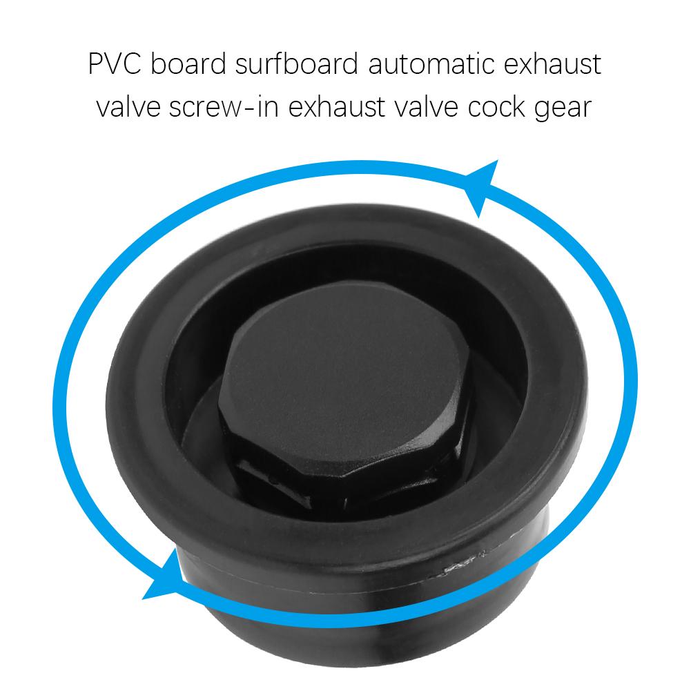 2Pcs PVC Surfboard Paddle Board Vent Hole Automatic Breathing Waterproof Accessoryblack