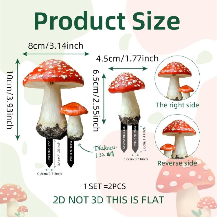 Whimsical Forest Mushroom Stakes Cottage Yard Sign Lawn Ornaments Suitable For Easy Installation In Gardens Flower Beds