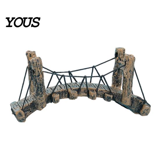 Nature Style Fish Tank Aquarium Bridge Ornament, Arch Miniature Decor, Water Feature Landscaping Mini Model for Terrarium, Fairy Garden Accessories