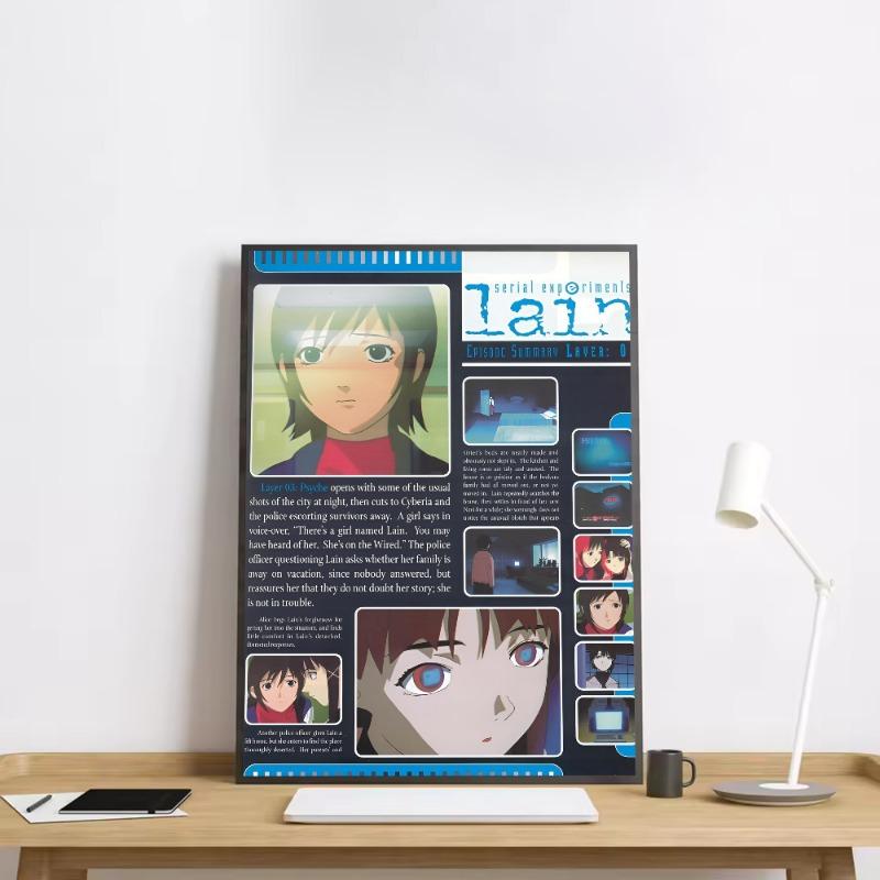 

Serial Experiments Lain Anime Movie Poster HD art sticky wall waterproof home living room bar decoration 21cm×30cm NoFrame
