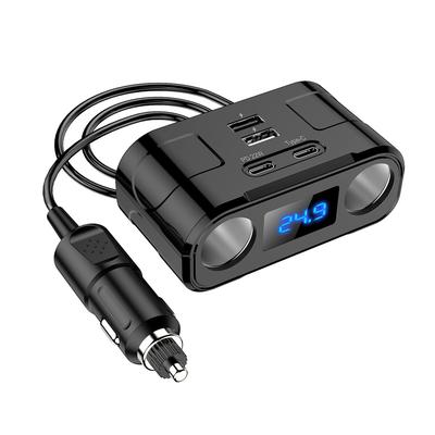 Car Charger Cigarette Lighter Socket Splitter Outlet Adapter LED Voltage Display