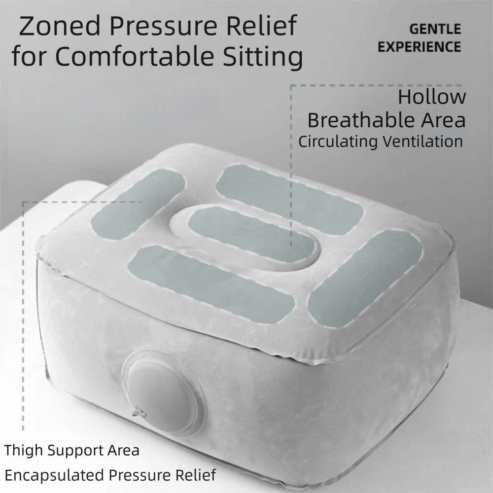 Press-to-Inflate Inflatable Booster Seat Fabric Waterproof Air Seat Cushion Breathable Muscle Relief Travel Press Leg Stool