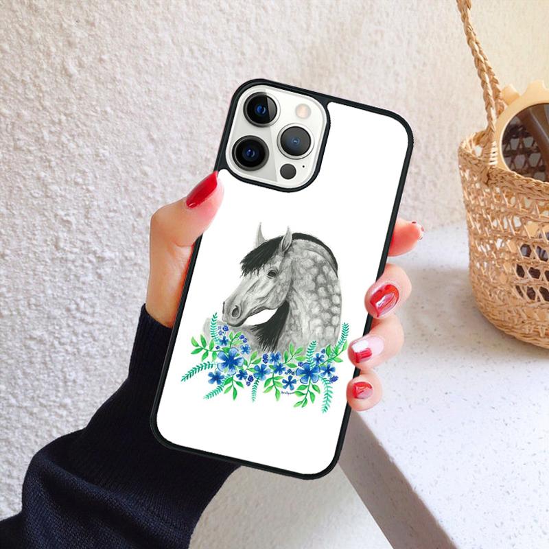 Horse Pony Pattern Phone Case for iPhone 17 Air 16 PRO MAX 15 14 PLUS 12 11 13 Back Cover Fundas Shell coque
