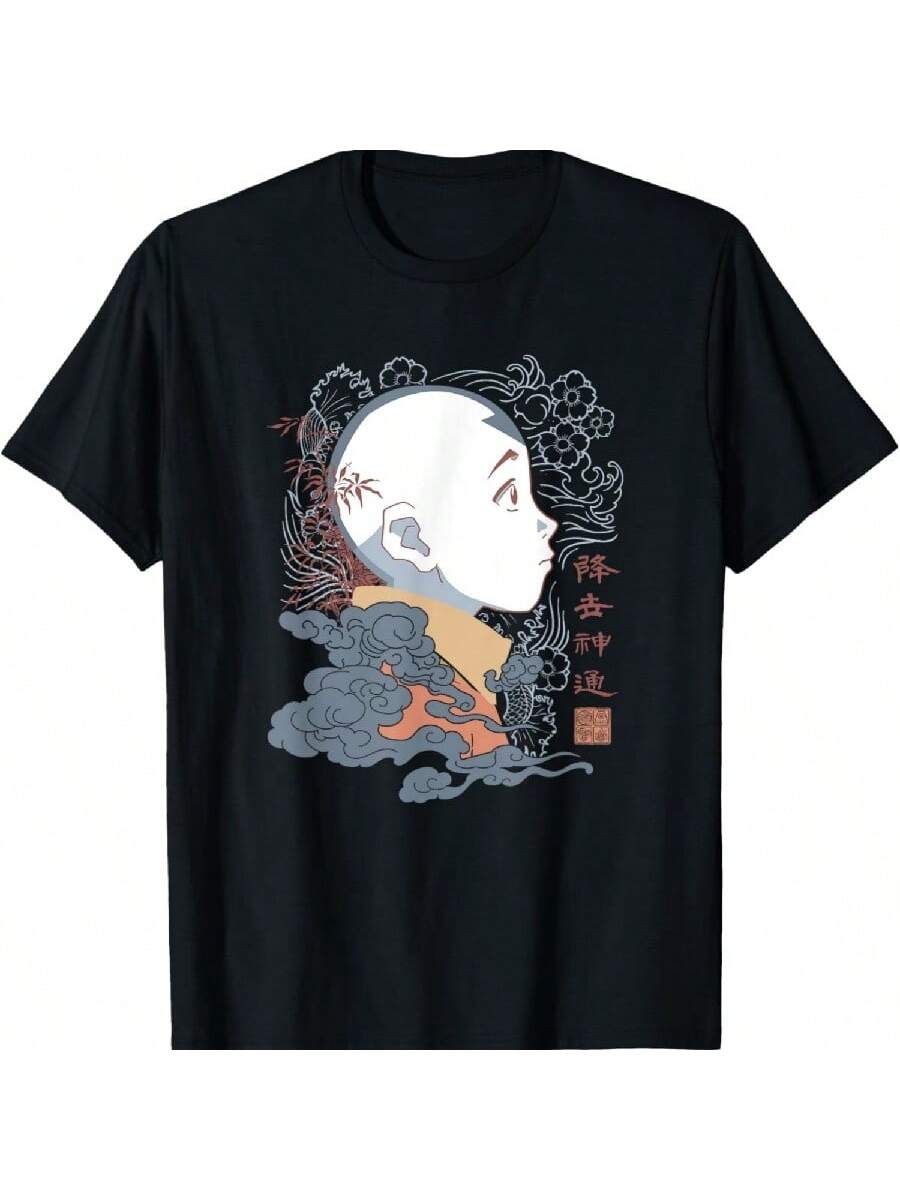 Avatars The Last Airbender Aang Side Profile Kanji T-Shirt S разноцветный