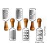 Portable Steel Cheese Shredding Gadget Multipurpose Vegetable Grater Essential Kitchens Tool With Nonslip Wood Handle