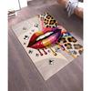 Leopard Red Lips Series Carpet Retro Punk Carpet Women's Room Decoration Floor Mat Creative Sexy Mouth Pattern Door Mat