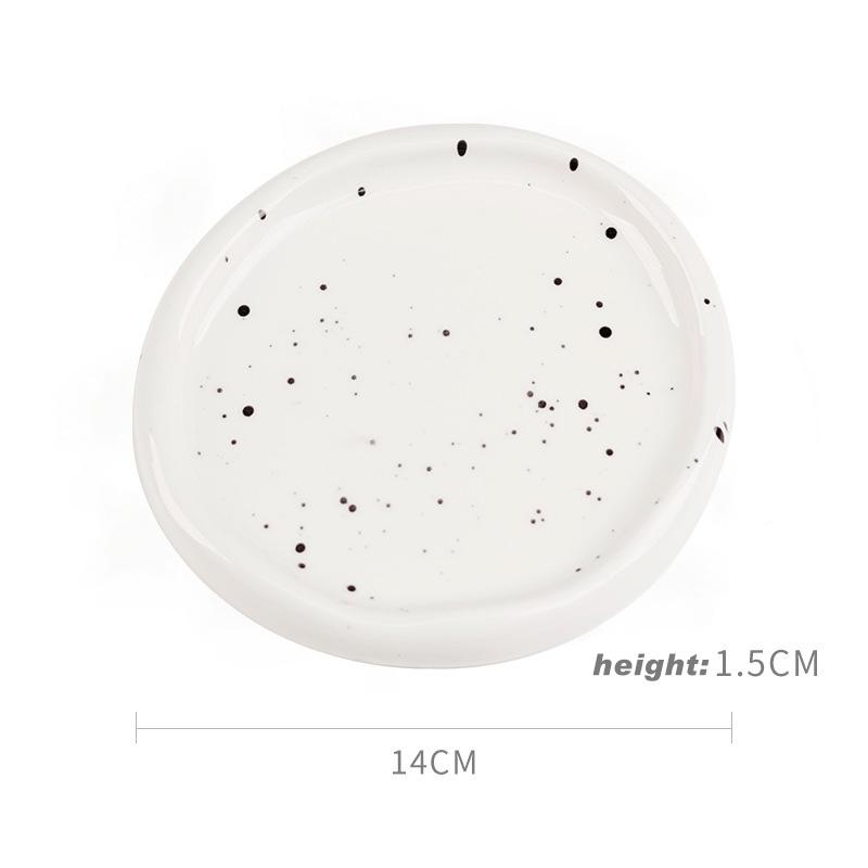 Versilbertes Keramiktablett Internetberühmte Foto-Requisiten Keramik Schmuckornamente Aufbewahrungs-Präsentationstablett