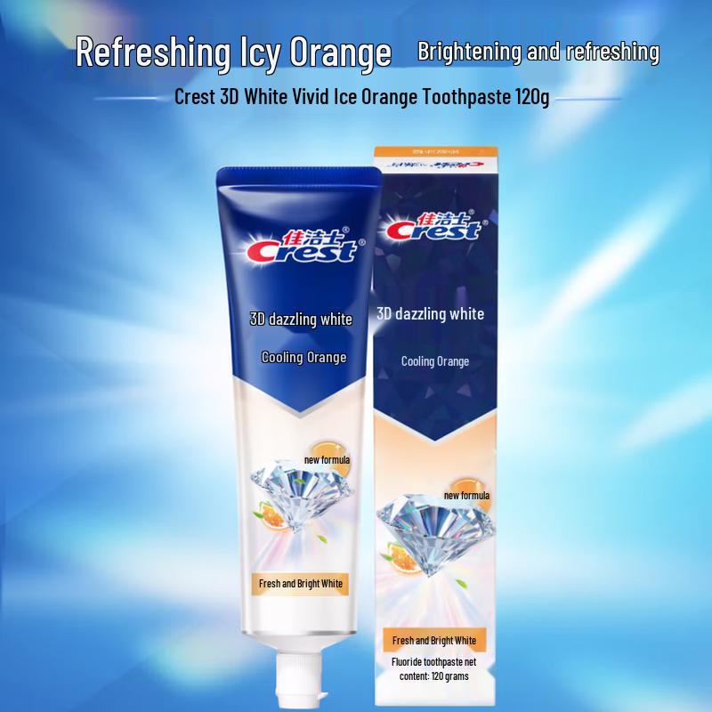 Crest 3D White Refreshing Icy Orange Toothpaste 120g