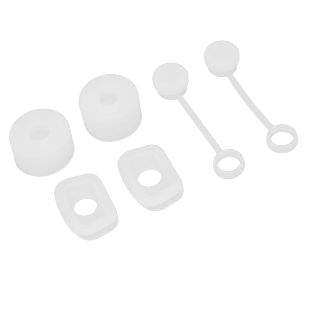 6PCS Cup Straw Stopper  Ed Reusable Straw Cover     Round Spill Stoppers Silicone   Stopper Set