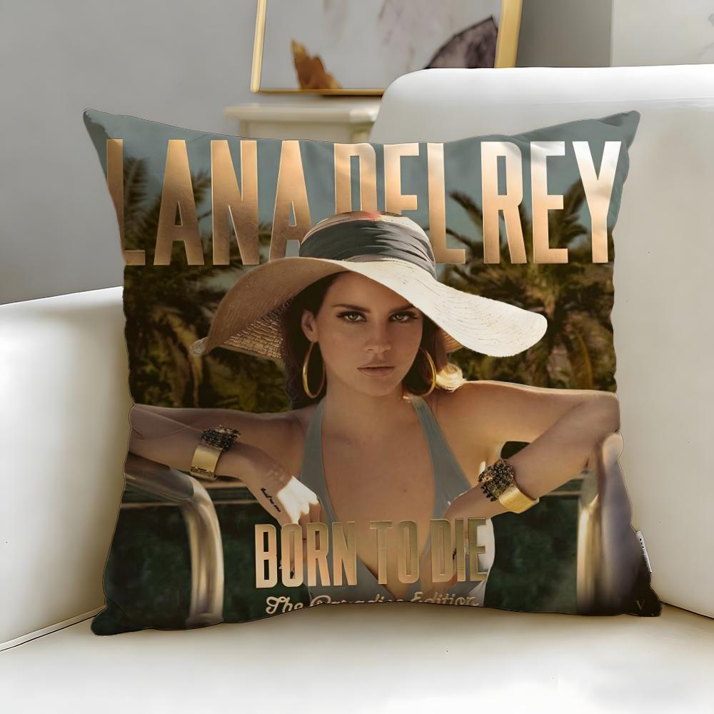 Populära sångerskan Lana Del Rey Kuddfodral Mjukt & Lätt att Tvätta Örngott – Mångsidigt för Soffa, Säng, Resa och Kontor