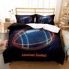 Juego de Funda Nórdica de Fútbol Americano Acuarela Tamaño King Queen Doble Full Twin Individual Juego de Ropa de Cama