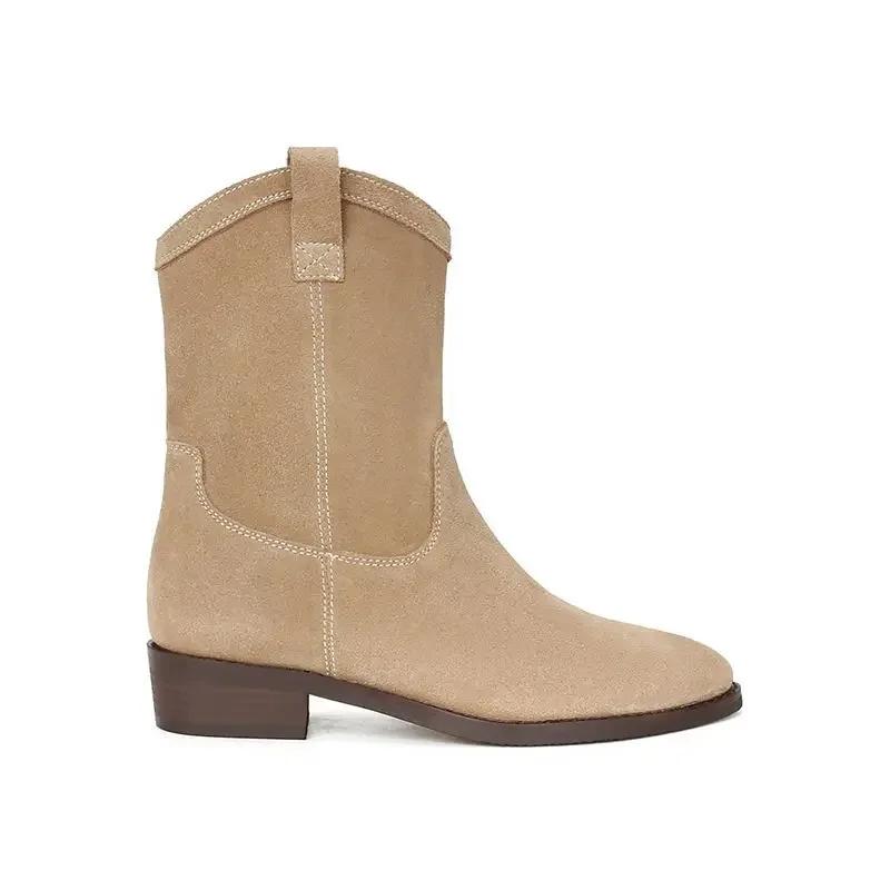 Women's Shoes On Sale  New Slip-on Women's Boots Fashion Solid  Daily Boots Women Hot Sale Pointed Toe Ankle Boots Zapatos