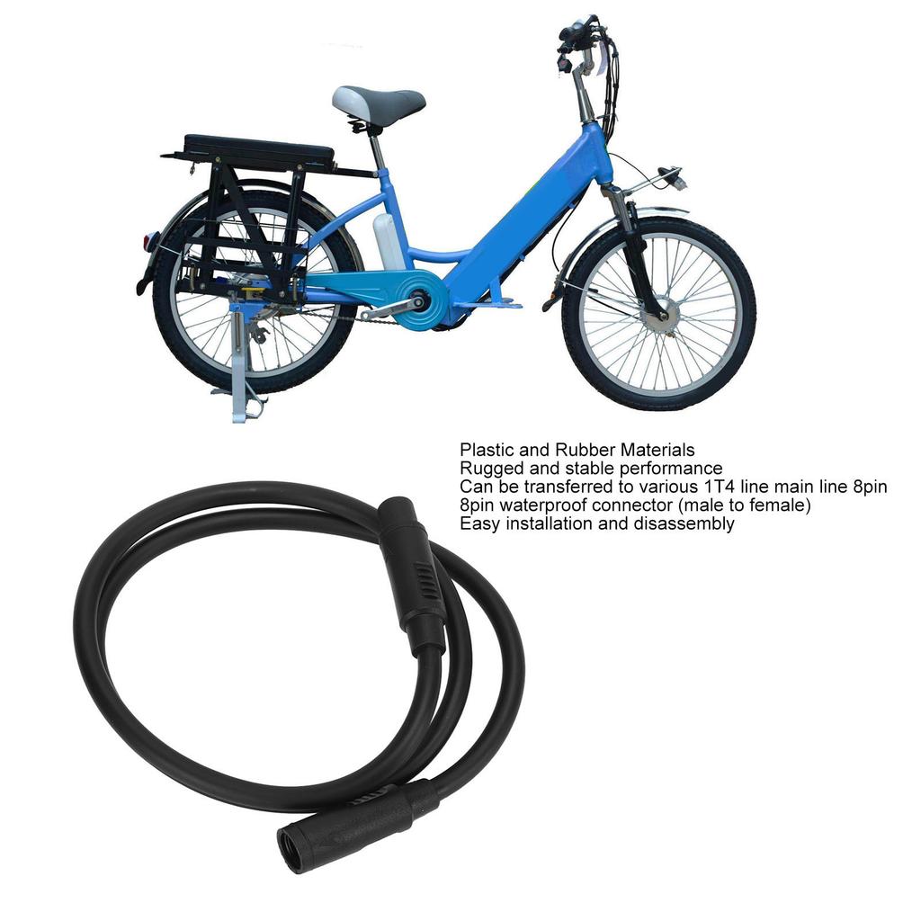 8pin Extension Cable Mid Mounted Motor 1T4 Line Main Line 8 Core Extension Cable Electric Bicycle Modification Accessories60cm
