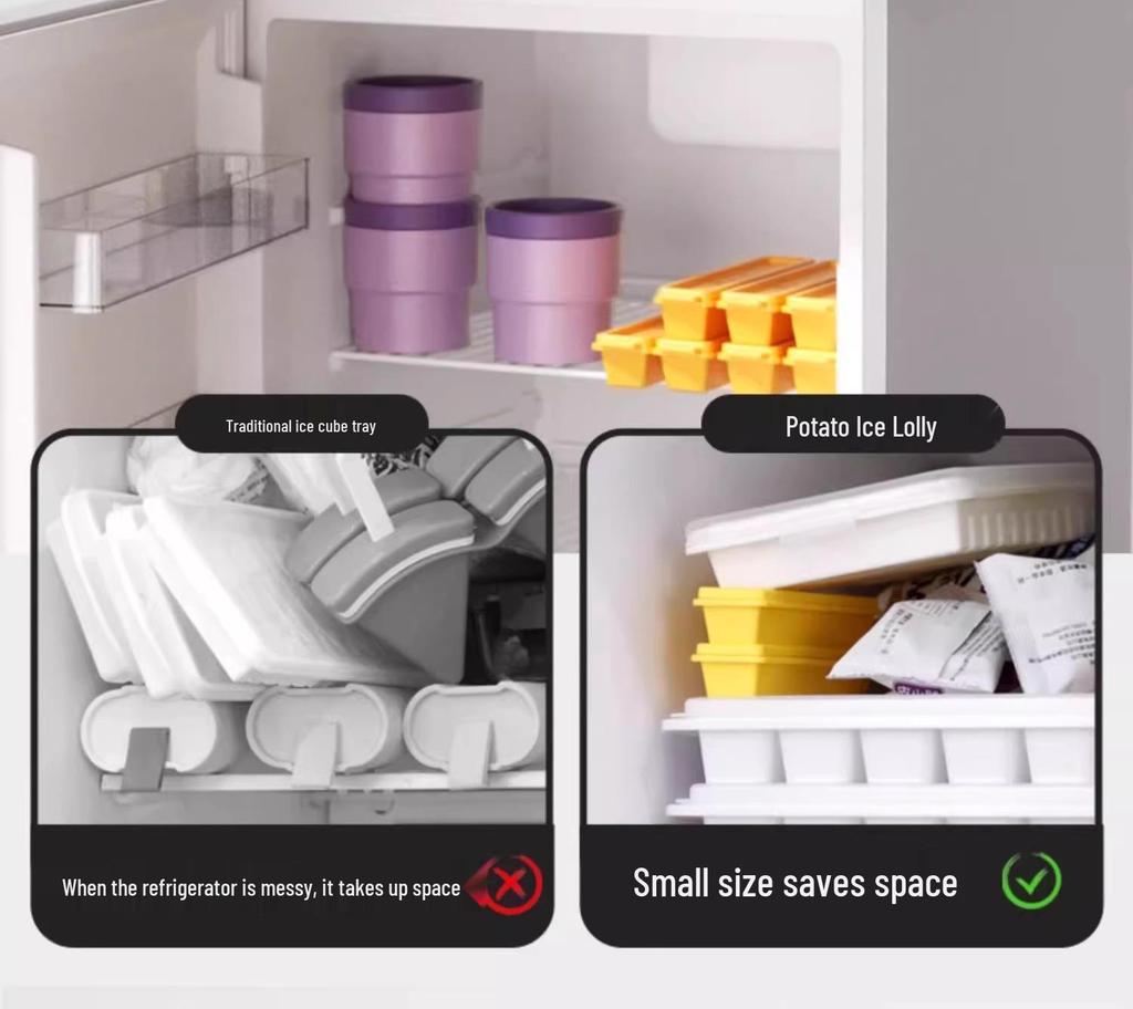 Food Grade Long Ice Cube Mold & Storage Tray for Whiskey and Cocktails