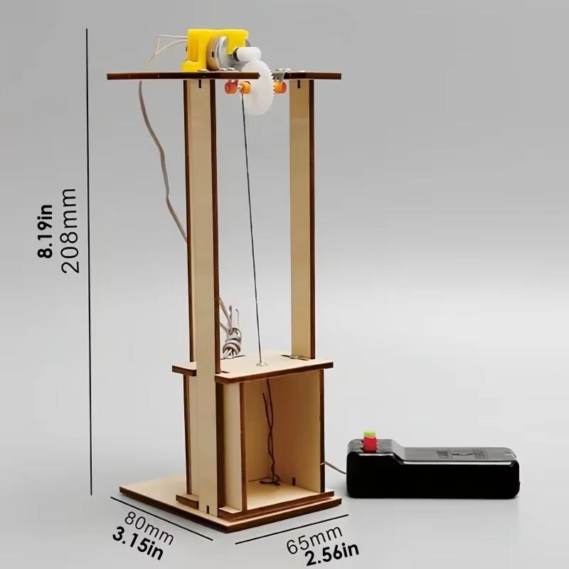 Diy Science Project Kit Puzzle Toys Creative Education Diy Detailed Guide Electric Elevator Lift Model Gifts For Children Adults
