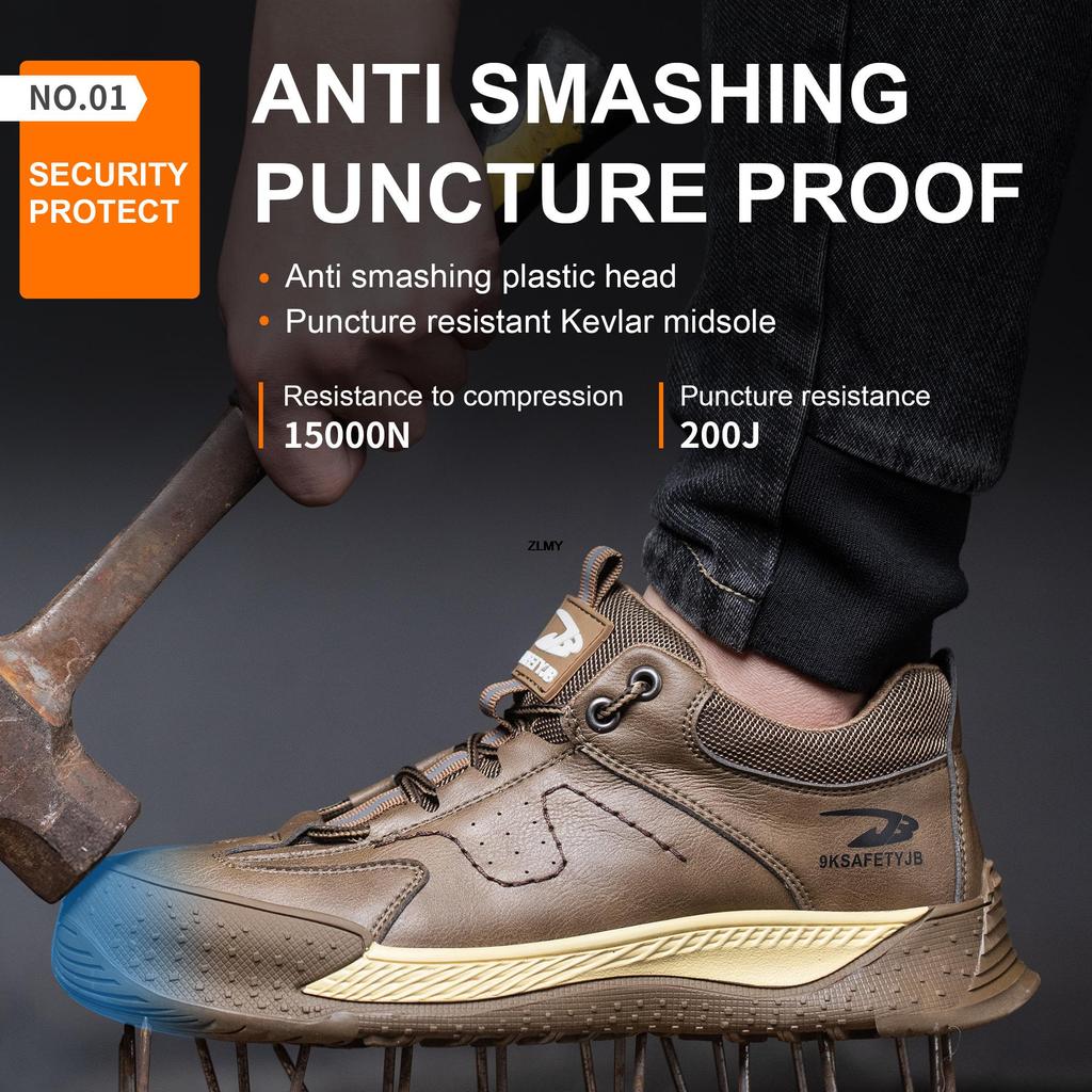 New Men Safety Shoes Composite Toe Insulated 6KV Man's Welder Shoes Anti-spark Anti-stab Work Safety Boots Male Protective Boots