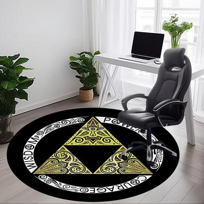 Kober Legend of Zelda Síla Odvaha Kancelářský Kulatý Koberec, Pod Kancelářské Židle Obývací Pokoj Domácí Dekorace a0908134