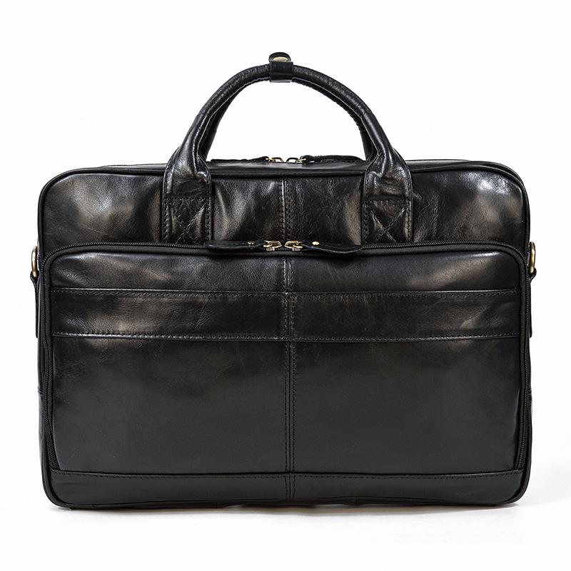 

Men s Retro Crazy Horse Leather Briefcase & 14-inch Computer Bag