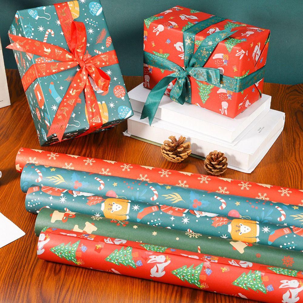 10 Pcs Portability Gift Packaging Papers Multi-purpose DIY Crafts Paper  New Year Party