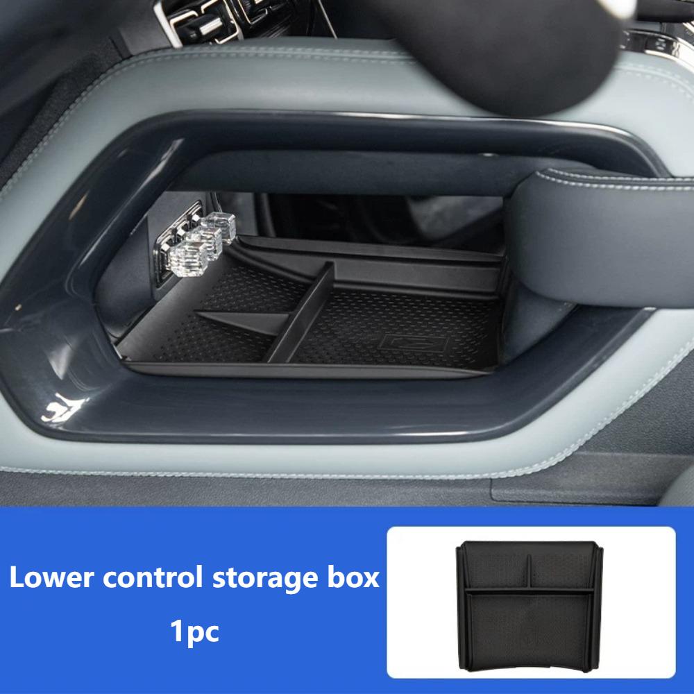 For BYD Leopard 5 Car Central Control Storage Box Door Organizer Refrigerator Divider Silicone Pad Car Interior Accessories