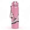 1PC Soccer Shoe And Ball Pattern 750ml Color Plastic Sports Water Bottle Leakproof Flip Straw Lid Suitable for Sports Office Home Use