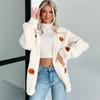 Cardigan For Womens Pumpkin Long Sleeve  Casual  Warm Winter Sweater