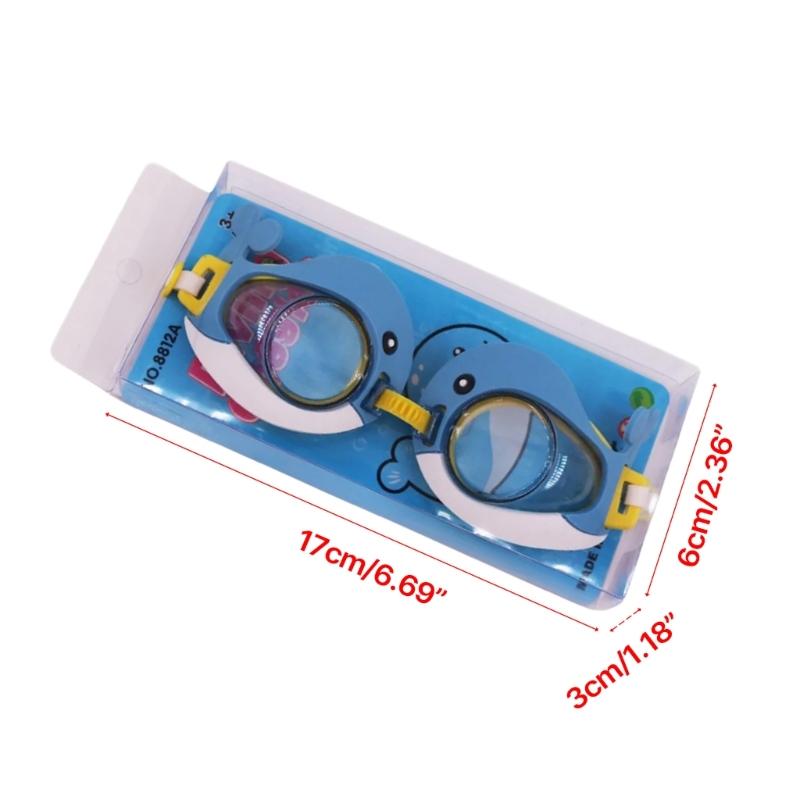 Kids AntiUV Swim Goggles Cartoon AntiFogs Toddlers Swim Glasses Adjustable Waterproofs Swimming Glasses for Boy Girls