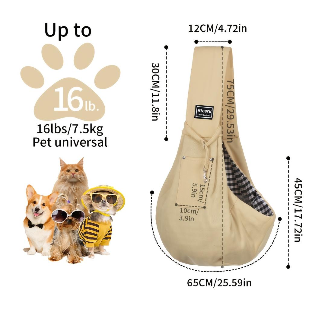 Lightweight Crossbody Bag Suitable for Dogs and Cats, Featuring Breathable Straps for Comfortable Travel. It'S Portable, Foldable,