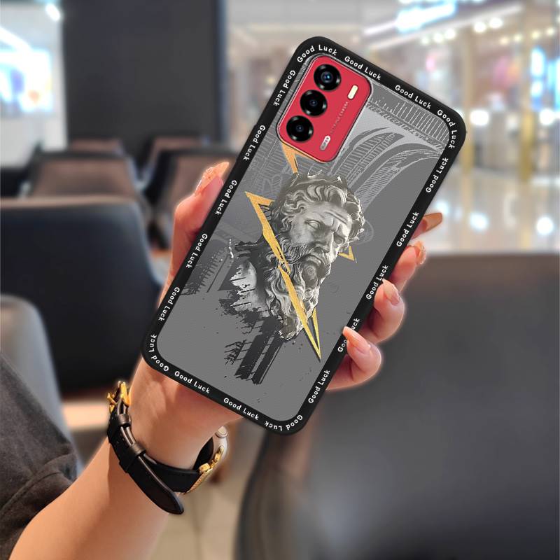 Handytasche Komplettschutz Handyhülle Für ZTE Blade V40 Vita/A72 TPU Schmutzabweisend Wasserdicht Modisches Design Rückseite Niedlich