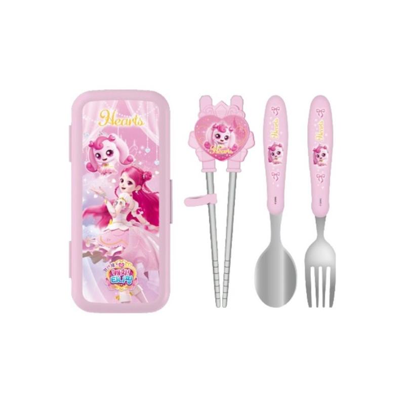Princess Catch! Teenieping Spoon, Fork & Chopsticks Set (Heartsping , Claireping, Boniping, Graceping, Silkping) (24 Options)