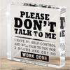  Humorous 'Please Don't Talk To Me;' Acrylic Desk Sign - Ideal Gift for Colleagues and Bosses, Self-Control Workspace Decor, No Electricity Needed 