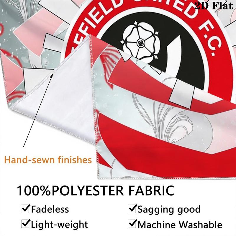 Custom Name Sheffield United FC Wall Tapestry Aesthetic Wall Hanging Printed Fabric Blanket Decorative Tapestries for Bedroom Living Room Home Decor