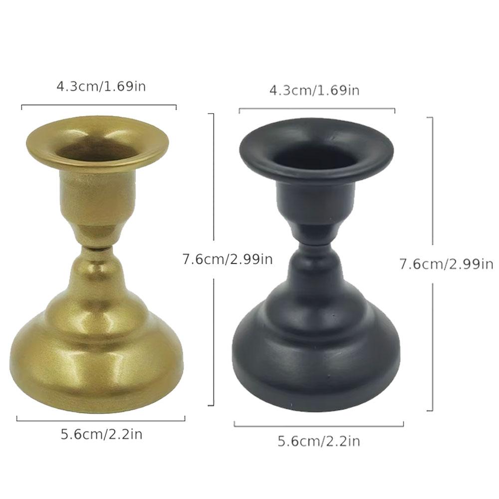 2 -Headed Candle Stand DIY Art Candlestick Candle Holder Retro Metal Candle Holders for Home Decor Wedding Tape Candle Holder Ornament Festival Gifts