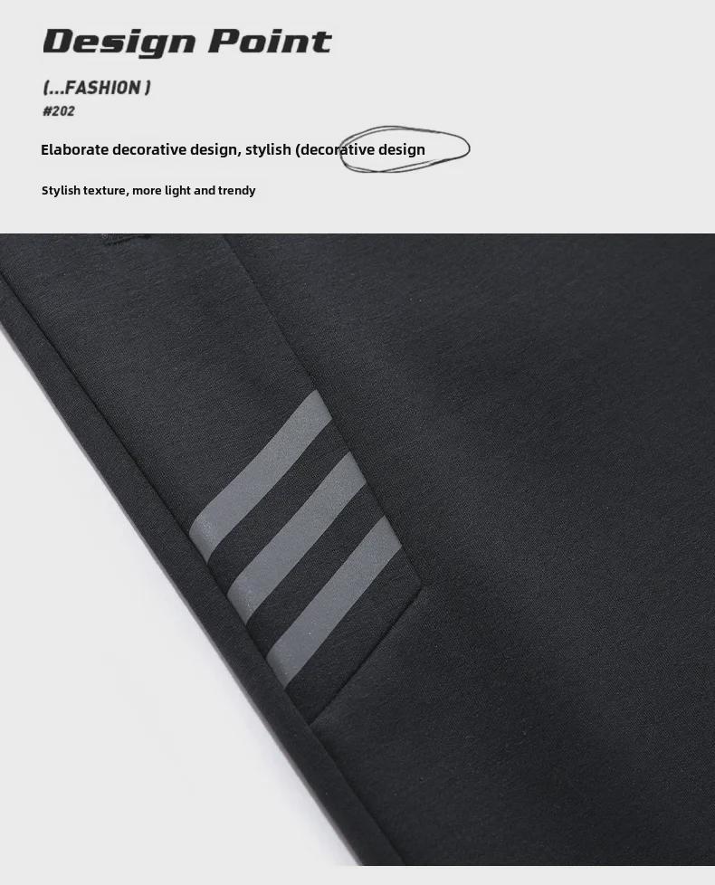 Pantalones deportivos con puño para hombre con bolsillos, cremallera y características antirrobo - Pantalones de chándal casuales para entrega transfronteriza