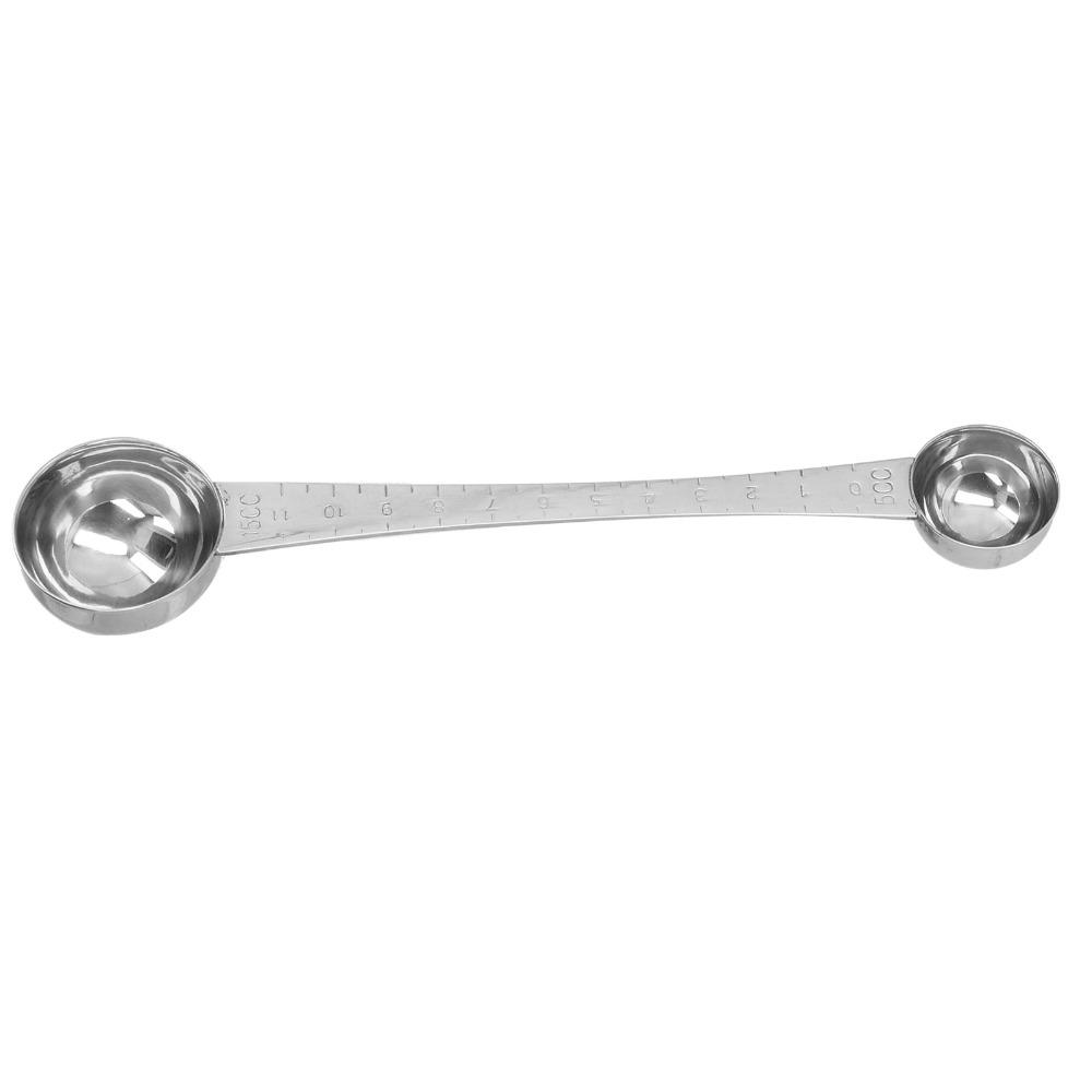 Rustless Steel Double Spoon Double End Coffee Scoop Multi Spec Seasoning Spoon  Cafe Bar