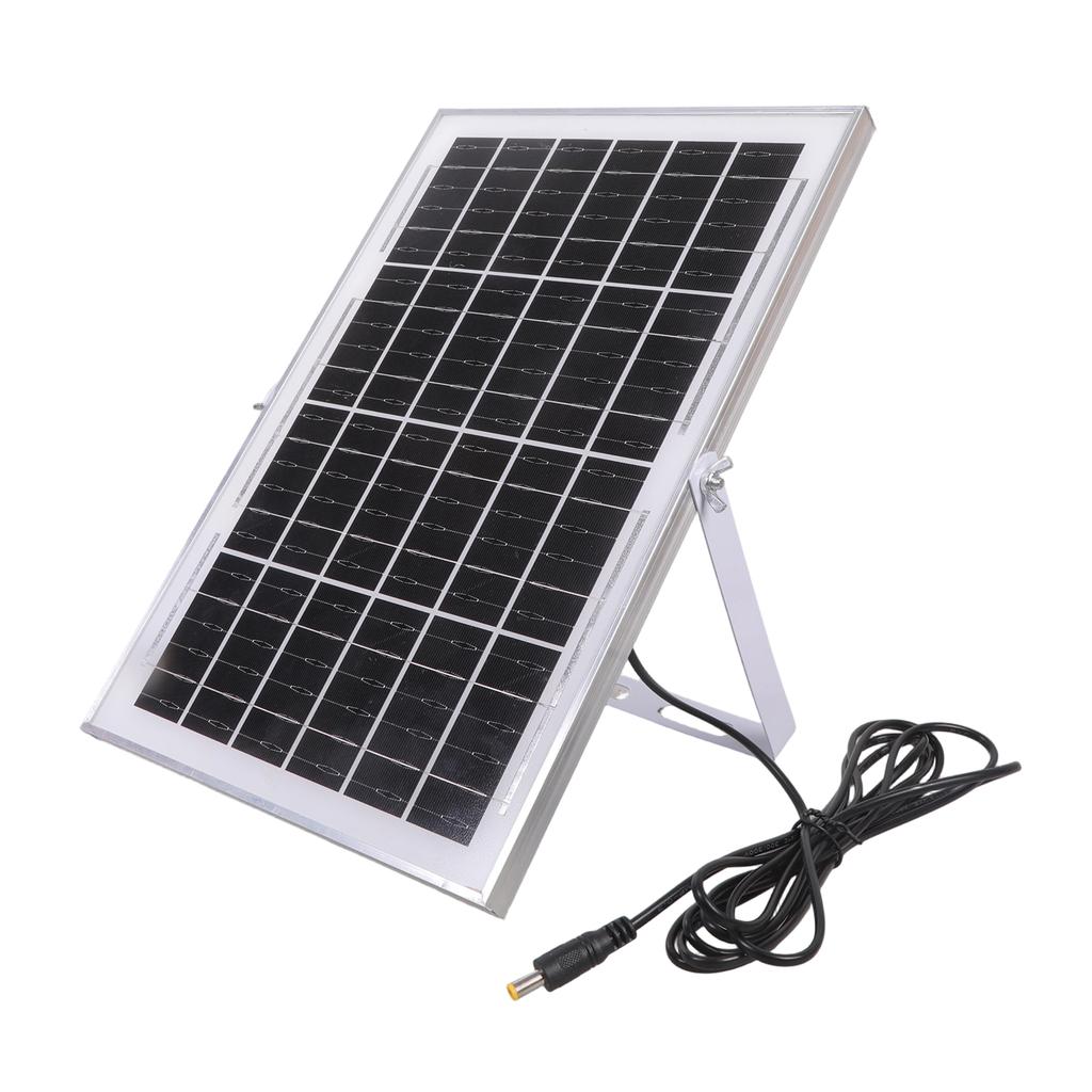 1Set Waterproof Solar Power Supply 12W Monocrystalline Including 5.5x2.1mm Output for Outdoor Applications Like Camping