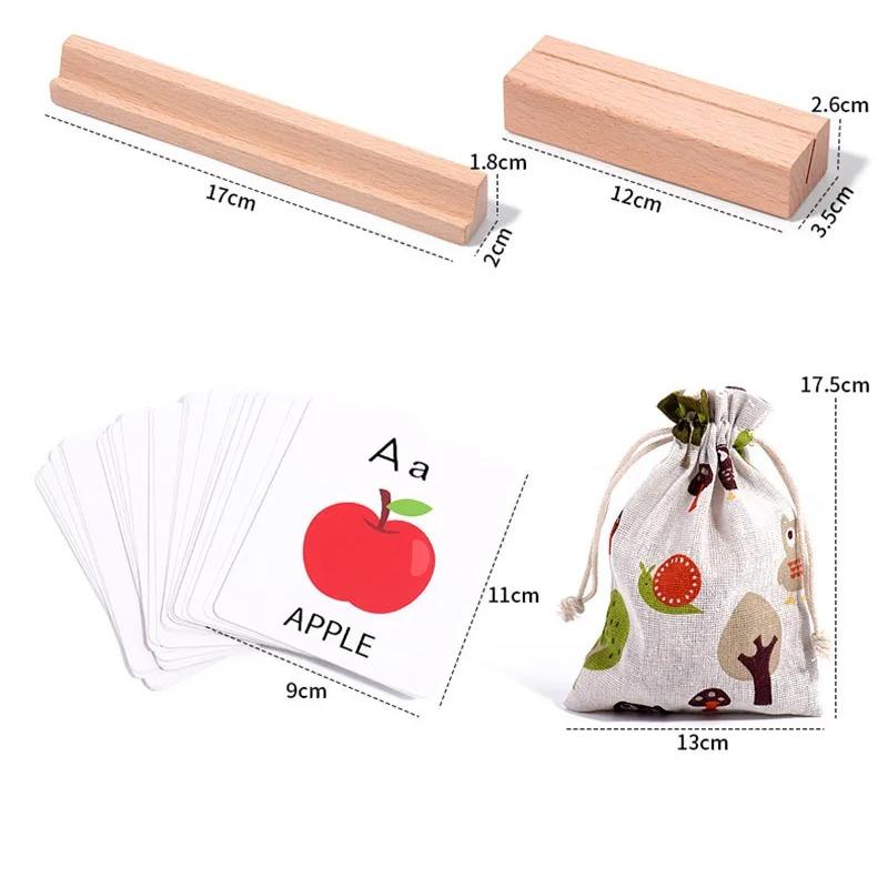 Wooden Spelling Word Games Toddler Montessori Toys Letter Learning Fine Motor Early Education Alphabet Puzzle Matching Game
