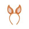 Dogs Hair Hoop Set Foxes Ears Headband Plush Tail Bowtie False Nose Animals Costume Set for Halloween Cosplay Party