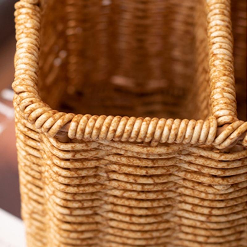 Kitchenware Cutlery Organizers Tray Picnics Basket With Handles Perfect For Camping Travel And Kitchen Utensils Storage