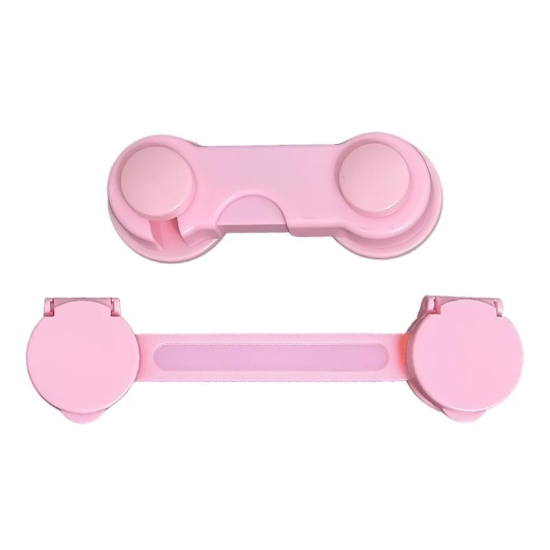

Multi-Function Child Safety Lock: Double Door, Drawer, and Cabinet Protection Short Lock (Upgraded No-Trace Adhesive) розовый