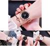 Fashionable Trendy Ladies' Night Light Watch Decorative Quartz Dial Casual Style Rose Gold Starry Sky Dial Non-waterproof